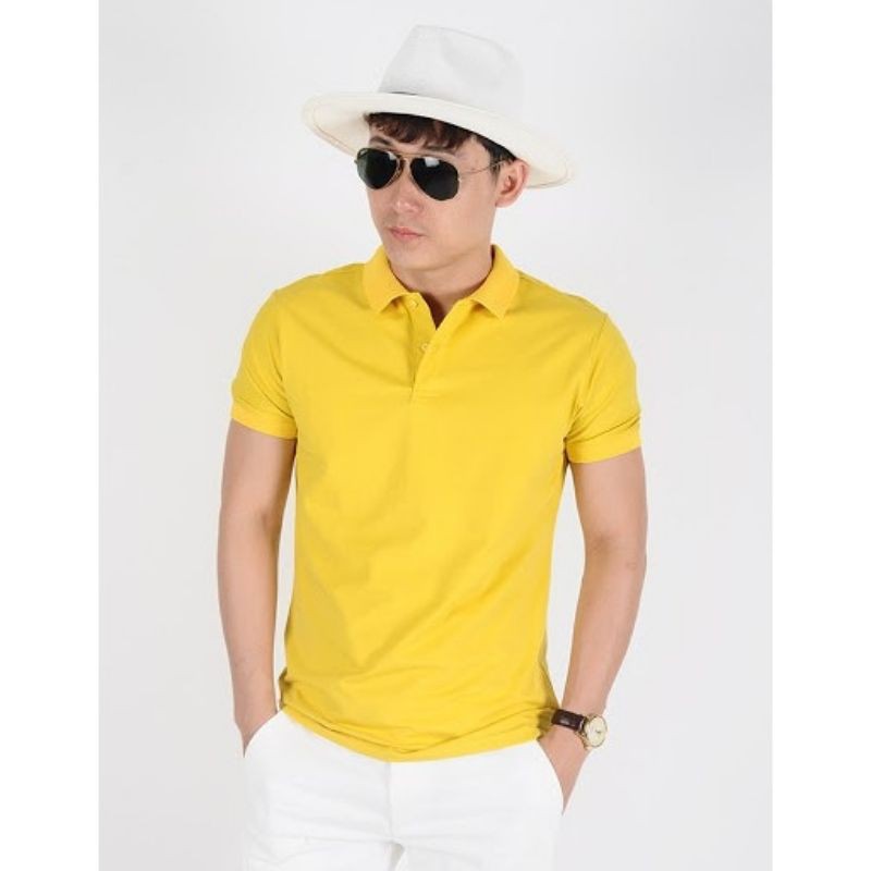 áo thun nam cổ trụ chất cá sấu thấm hút mồ hôi tốt, vải mịn | BigBuy360 - bigbuy360.vn