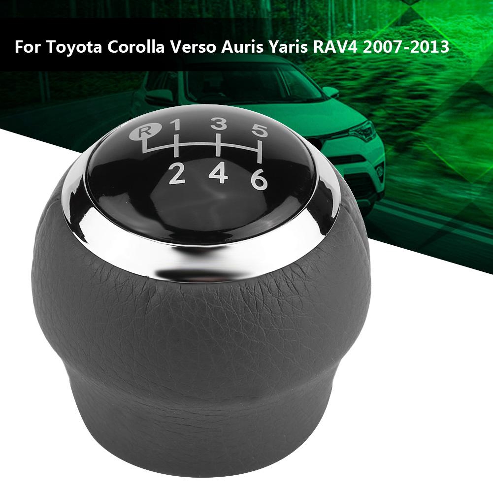 Đầu bọc cần số từ da thay thế cho xe hơi 6 số Toyota Corolla Verso Auris Yaris RAV4 2007-2013