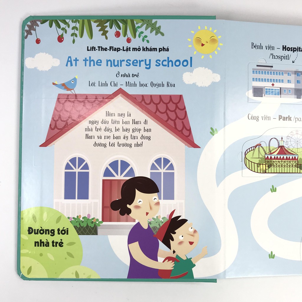 Sách - Lift The Flap - Lật mở khám phá - At the nursery School - Ở Nhà Trẻ
