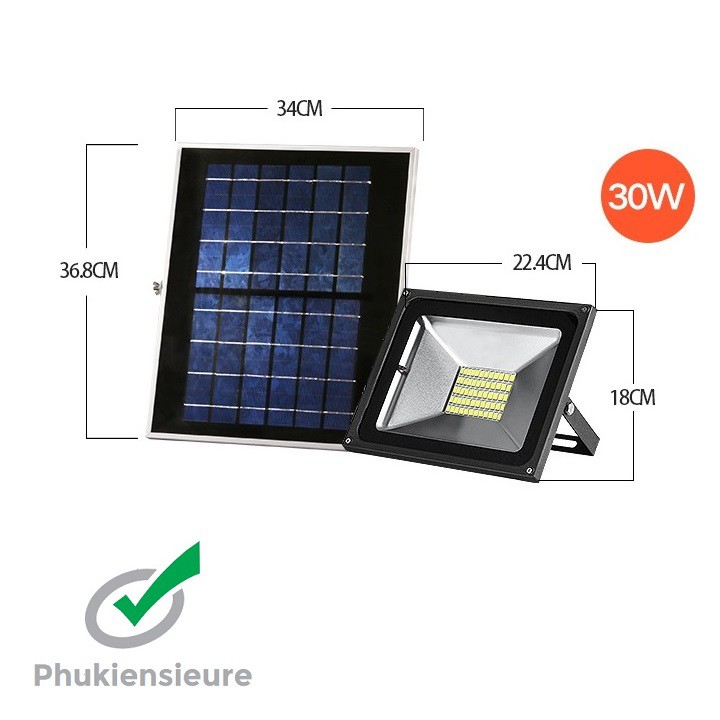 Đèn năng lượng mặt trời led pha công suất 30W - Đèn pha LED 30W
