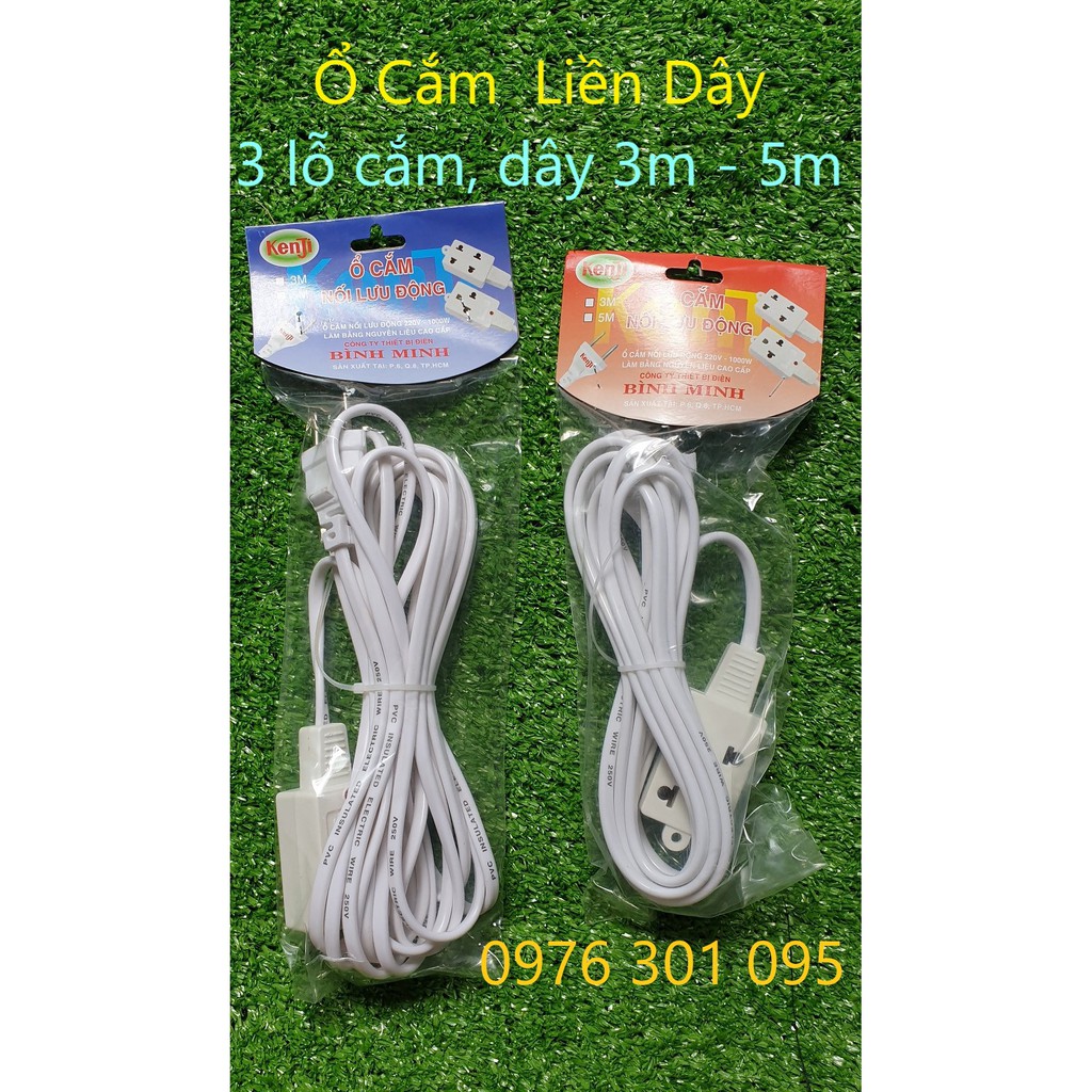 Ổ Cắm Liền Dây Dài 5m (3 ổ cắm)