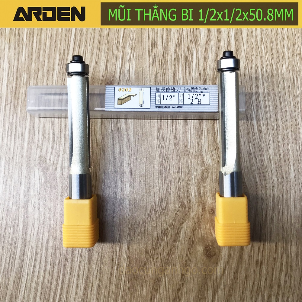 ARDEN - Mũi phay cạnh thẳng bạc đạn 6mm-12mm