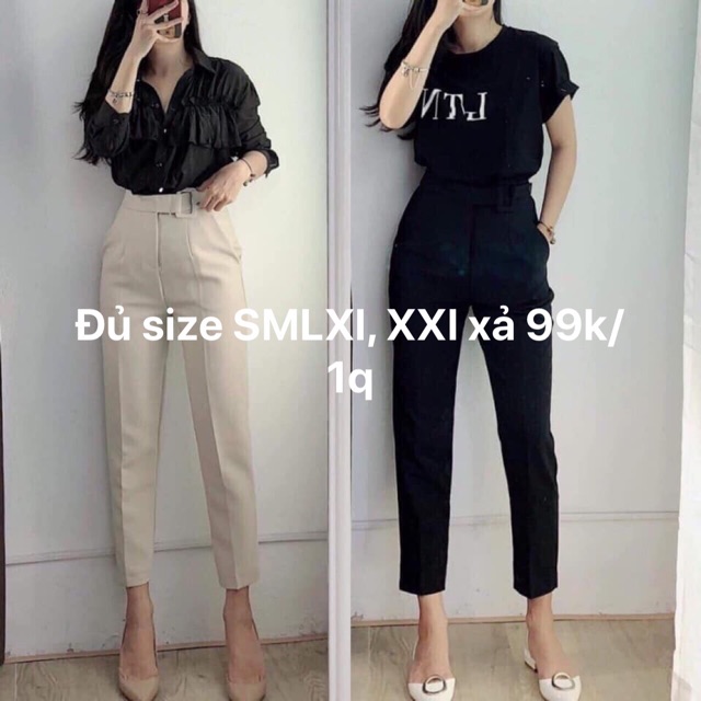 Quần baggy cạp lệch