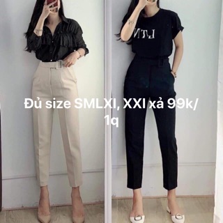 Quần baggy cạp lệch
