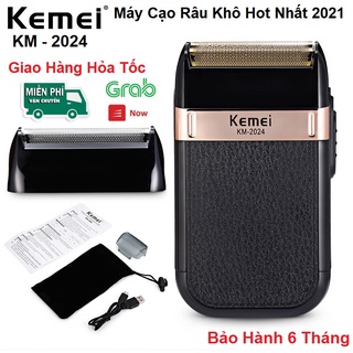 Máy cạo tóc, cạo trắng chân tóc, cạo râu, cạo khô kemei 2024 hàng nhập khẩu - bảo hành 12 tháng