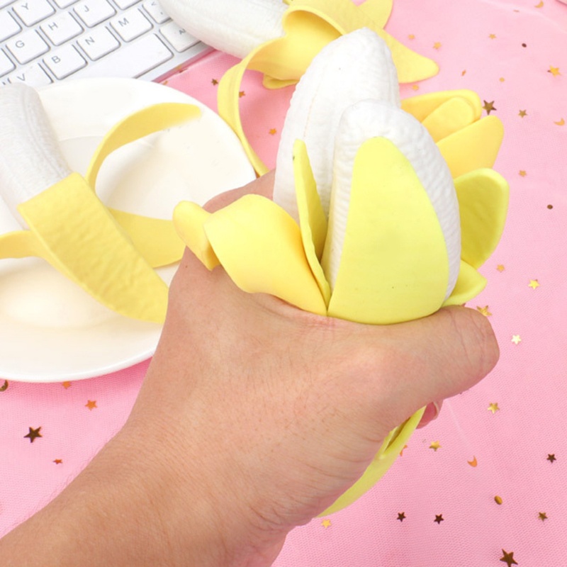 Đồ Chơi Bóp Tay Hình Trái Chuối Thực Tế Giảm Stress 5'' Cho Người Lớn