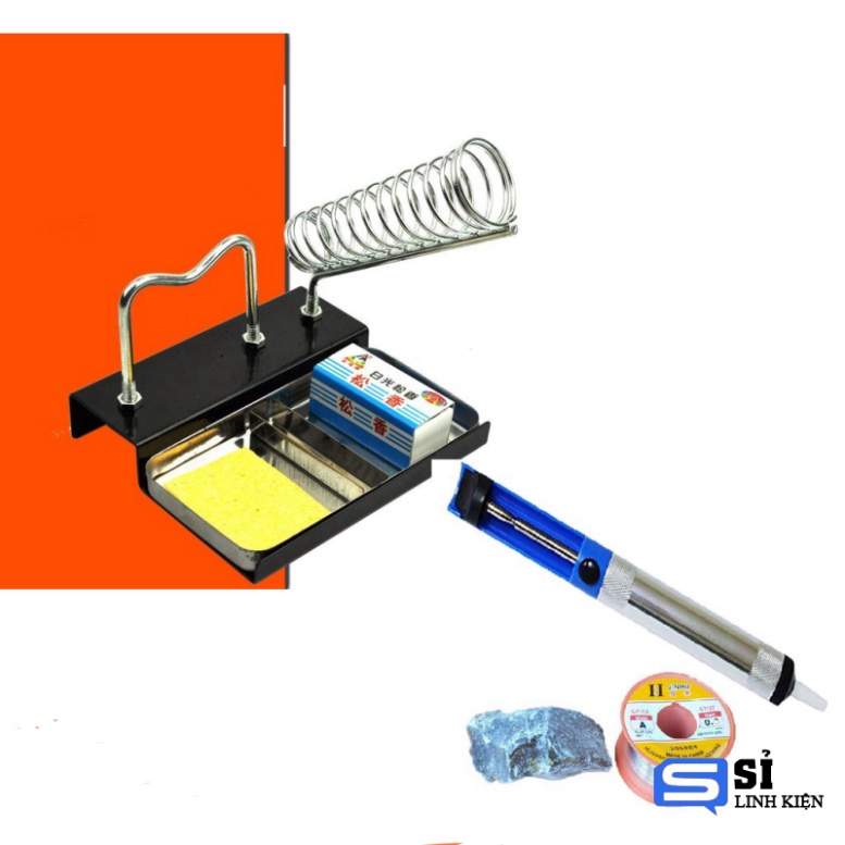 Đế gác mỏ hàn có giá đỡ - nhựa thông - thiếc hàn - hút thiếc