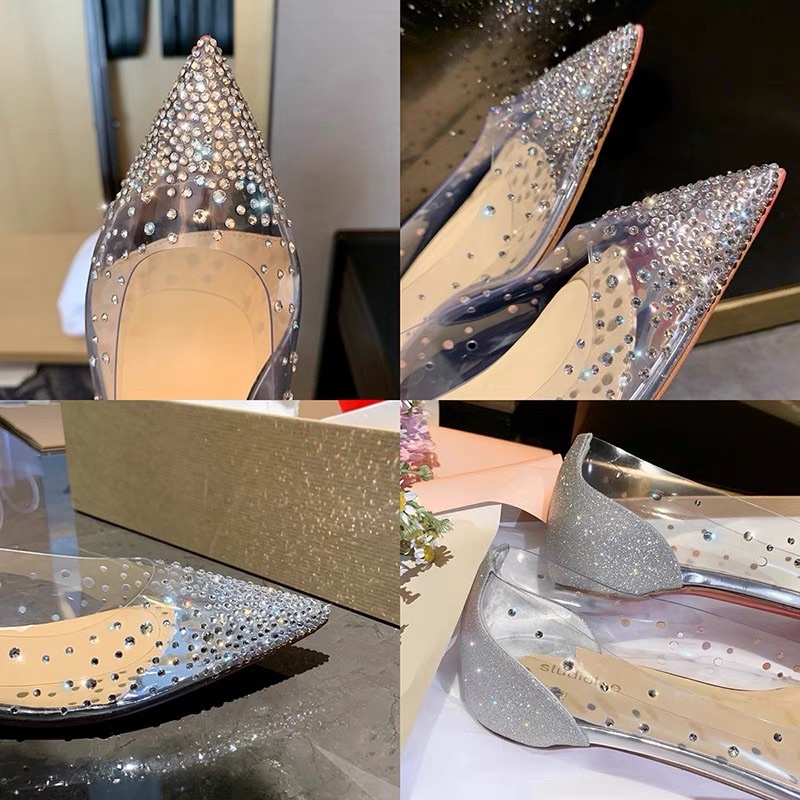 Giày bệt mũi nhọn sáng chảnh lấp lánh