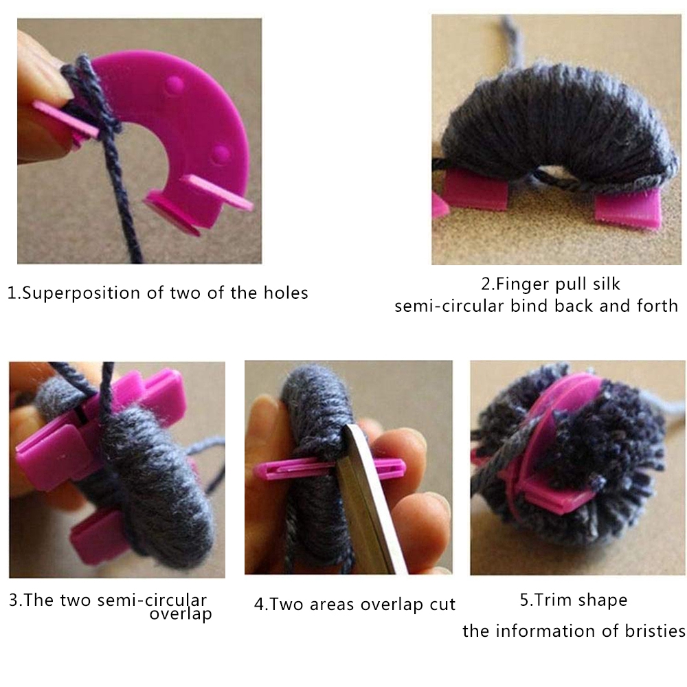 Set 8 phụ kiện làm quả bóng lông xù pompom độc đáo