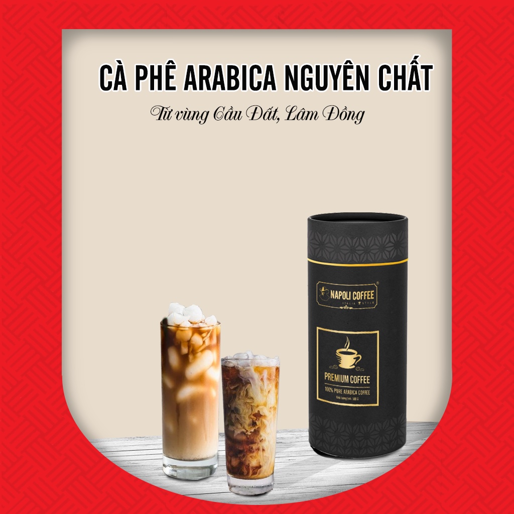 Cà Phê Arabica Cầu Đất Napoli Coffee Lon 500g - Cà Phê SẠCH Cao Cấp