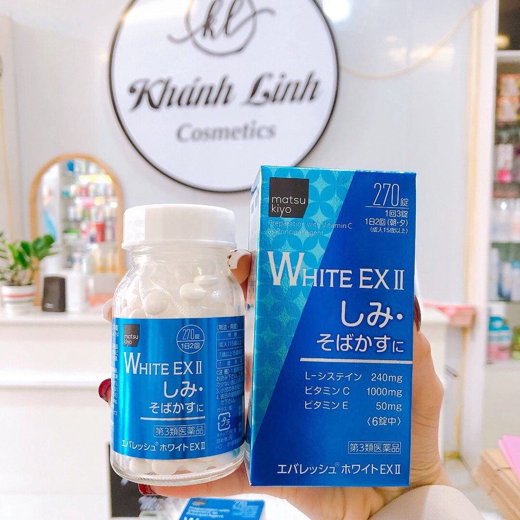 Viên uống trắng da Skin White EX II 270 viên Nhật Bản .Của Shop Hồng Hương