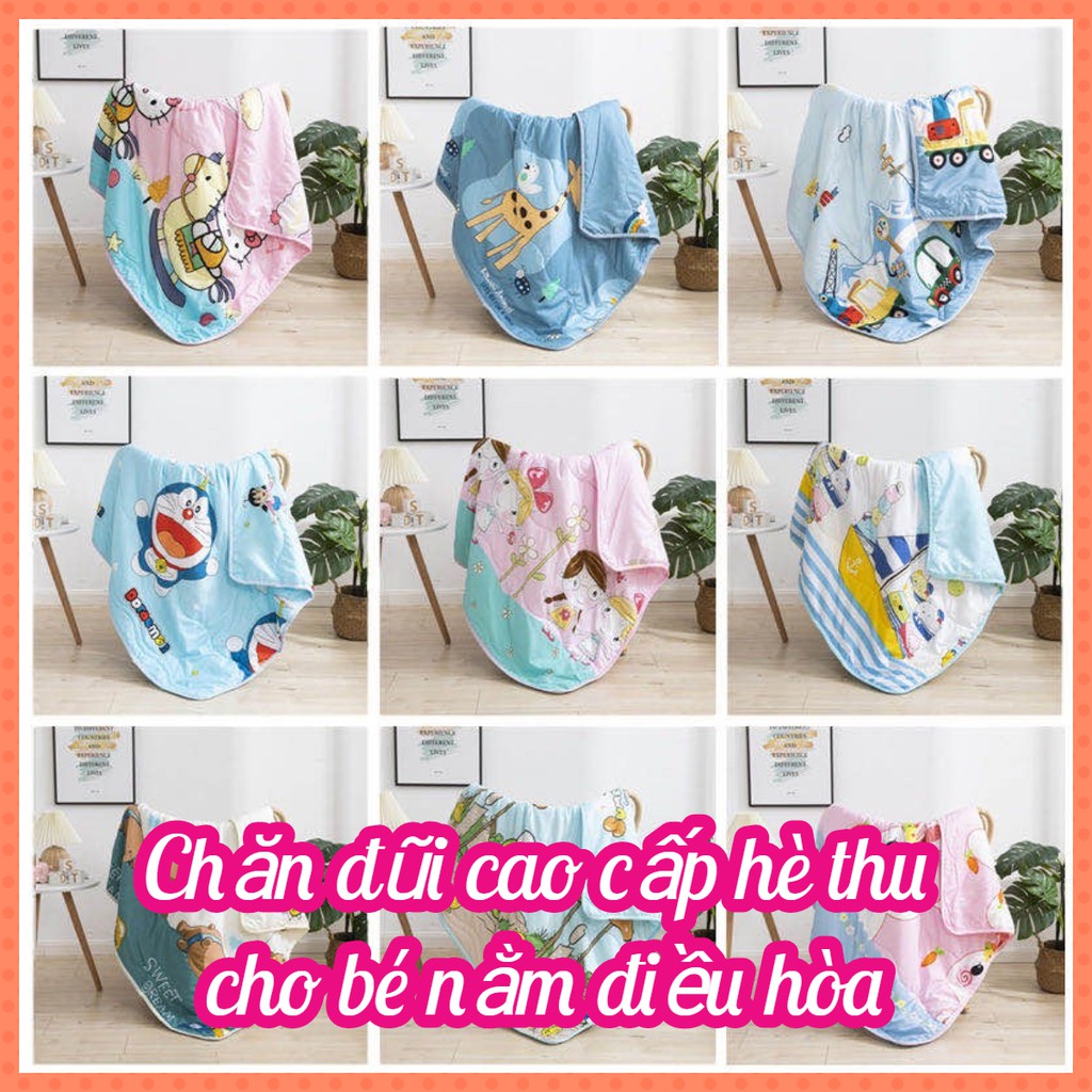 Chăn đũi cho bé - Chăn cotton đũi Cao cấp hè - thu cho bé nằm điều hòa kích thước 150x110cm(Mẫu mới)