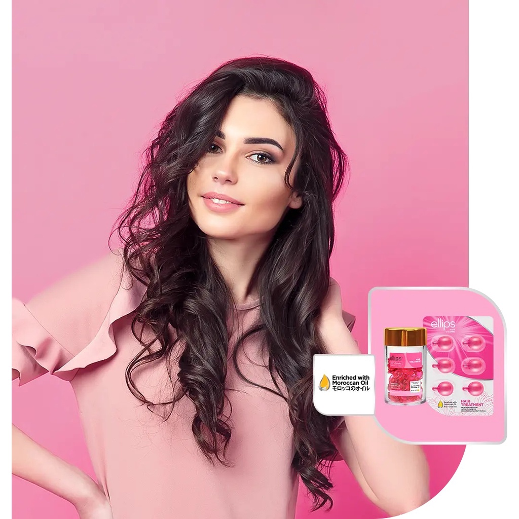 Viên Dưỡng Tóc Serum Ellips Giúp Tóc Mềm Mượt, Bồng Bềnh, Phục Hồi Hư Tổn Vỉ 6 Viên