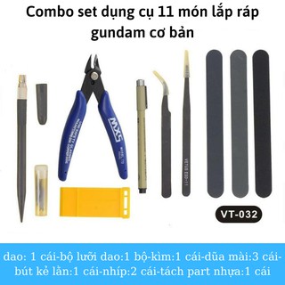 Combo bộ dụng cụ lắp ráp Gundam 11 món cơ bản