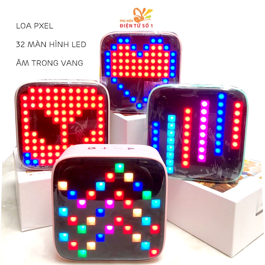 Loa bluetooth 32 màn hình led | loa không dây 32 màn hình led Pixel kiểu dáng retro divom