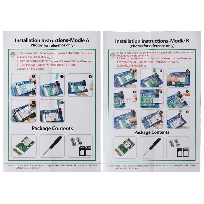 H.S.V✺Mini PCI-E Adapter with SIM Card Slot for 3G/4G WWAN LTE GPS Card Mini PCI-e Adapter