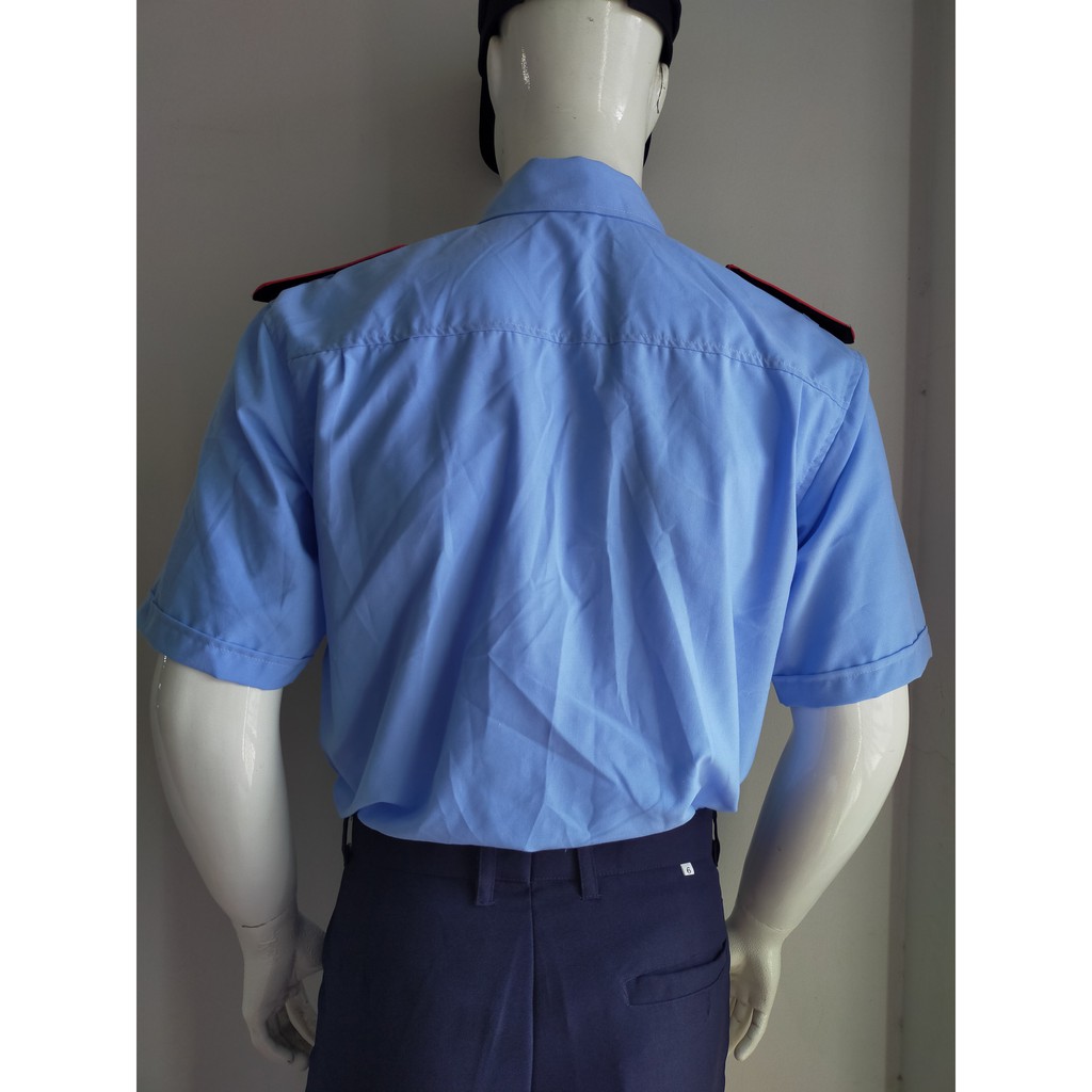 Quần Bảo Vệ Vải Kaki 65/35 Màu Xanh Đen