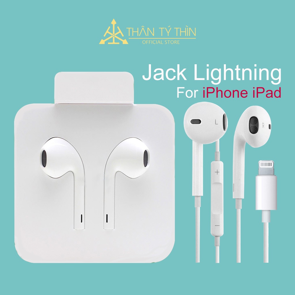 Tai nghe nhét tai có dây chân cắm Lightning Chính Hãng - Âm thanh cực hay