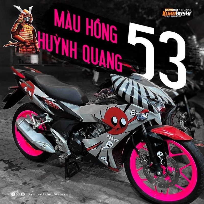 SƠN XỊT SAMURAI MÀU CAM XANH ĐỎ VÀNG HỒNG TRẮNG HUỲNH QUANG TỰ CHỌN