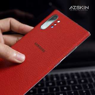 [Hot] Miếng Dán Da Bò Thật Cho Samsung note 10 Plus Màu Đỏ