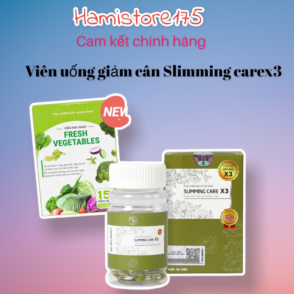 TPHCM _VIÊN THẢO MỘC TRÀ GIẢM CÂN SLIMMiNG CARE X3 CO SAN