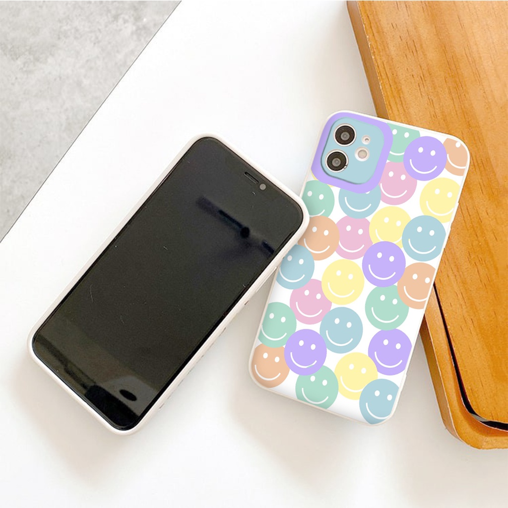 Ốp iphone - Ốp lưng iphone cạnh vuông viền camera Icon nhiều màu dành cho ip 6 đến 14promax - ng010