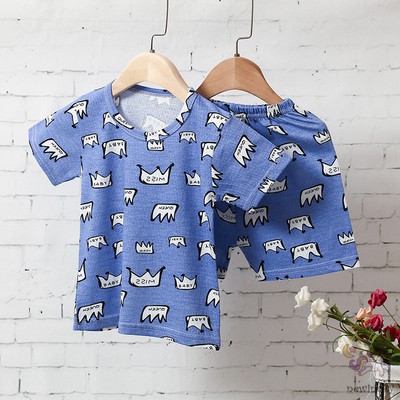 Set Áo Thun Tay Ngắn &amp; Quần Short Cho Bé Trai &amp; Gái