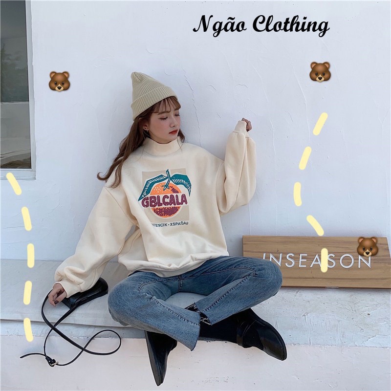 Áo Nỉ Sweater Form Thụng Tay Bồng Cổ Tròn - Áo Nỉ Nam Nữ