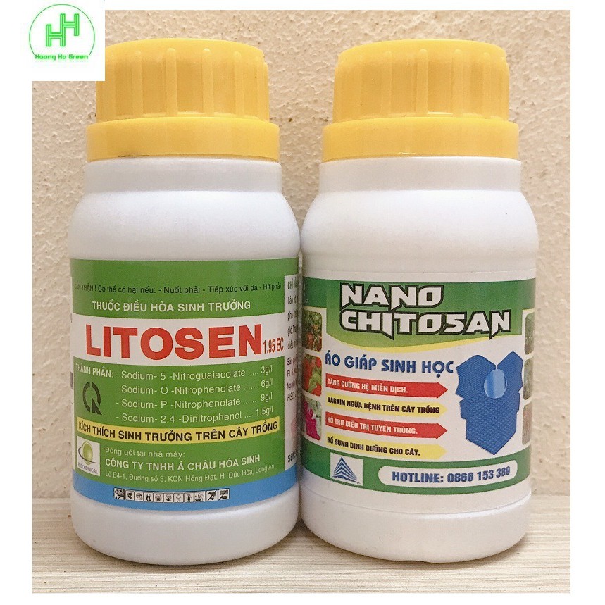 Combo Thuốc Điều Hòa Sinh Trưởng LITOSEN 100ml + NANO Chitosan Áo Giáp Sinh Học 100ml