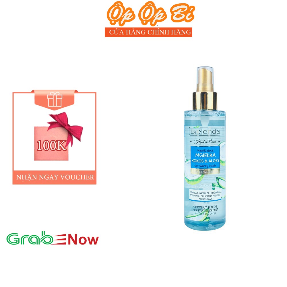 Xịt Khoáng Dưỡng Ẩm Chiếu Xuất Dừa Và Lô Hội, Cân Bằng Độ PH, Săn Chắn Da Khô - Bielenda 200ml
