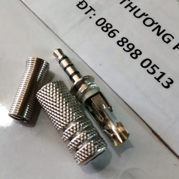 Đầu Jack hàn dây 3.5mm, 3 khắc chuẩn 4 điểm cực