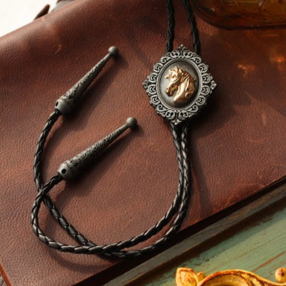 Phụ kiện thời trang giá rẻ- Bolo tie/ Poirot/ Caravat dây Retro cực sang