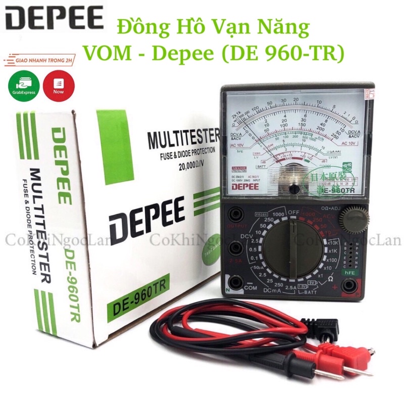 [FREESHIP] Đồng Hồ Đo Điện Vạn Năng Kim VOM DEPEE (DE-960TR)