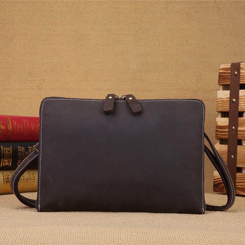 CLUTCH CẦM TAY KIÊM TÚI ĐEO CHÉO NAM DA BÒ SÁP CAO CẤP - 1022836