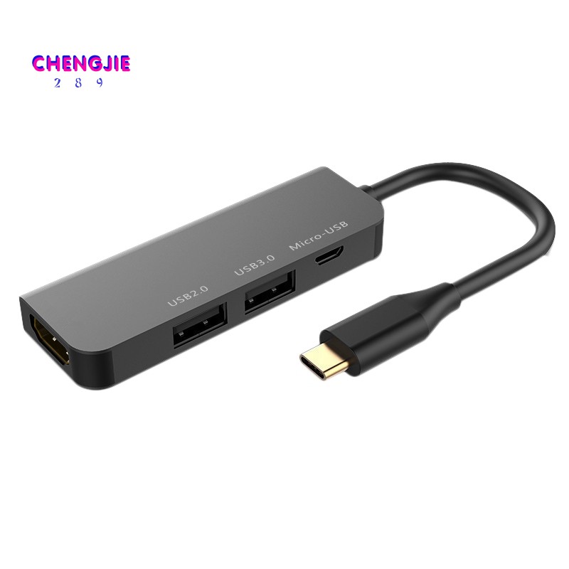 Trạm Kết Nối Usb 3.0 + Usb2.0 + Micro-Usb + Hdmi-Compatible Cho Laptop