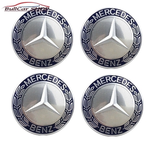 Bộ 4 nắp chụp mâm bánh xe 75mm cho xe hơi Mercedes-Benz C E S CLA GLA GLE GLC B A 180 200 260 300