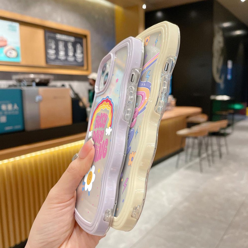Suntaiho Ốp lưng iphone Ốp Điện Thoại mềm trong suốt in graffiti thích hợp cho iPhone 13 11 12 Pro Max X XS Max XR 7 8 Plus