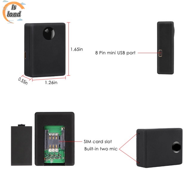 Thiết Bị Báo Động Bằng Giọng Nói Mini GSM N9 Hỗ Trợ Giám Sát Giọng Nói 2 Mic 12-15 Ngày