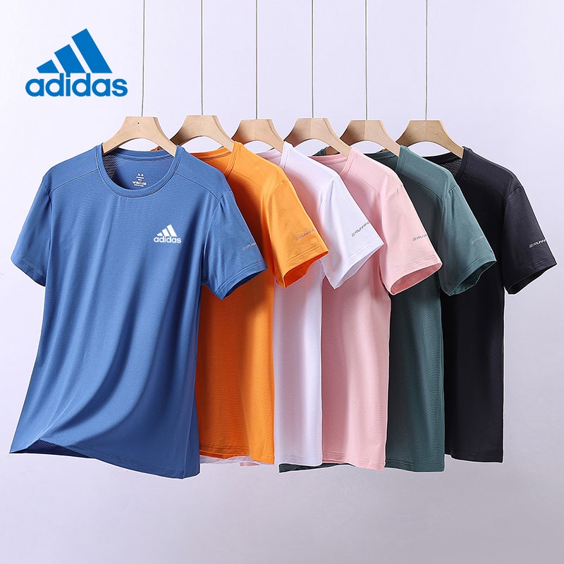 Adidas Áo Thun Thể Thao Tay Ngắn Phối Lưới Thoáng Khí Nhanh Khô Thời Trang Cho Nam Và Nữ