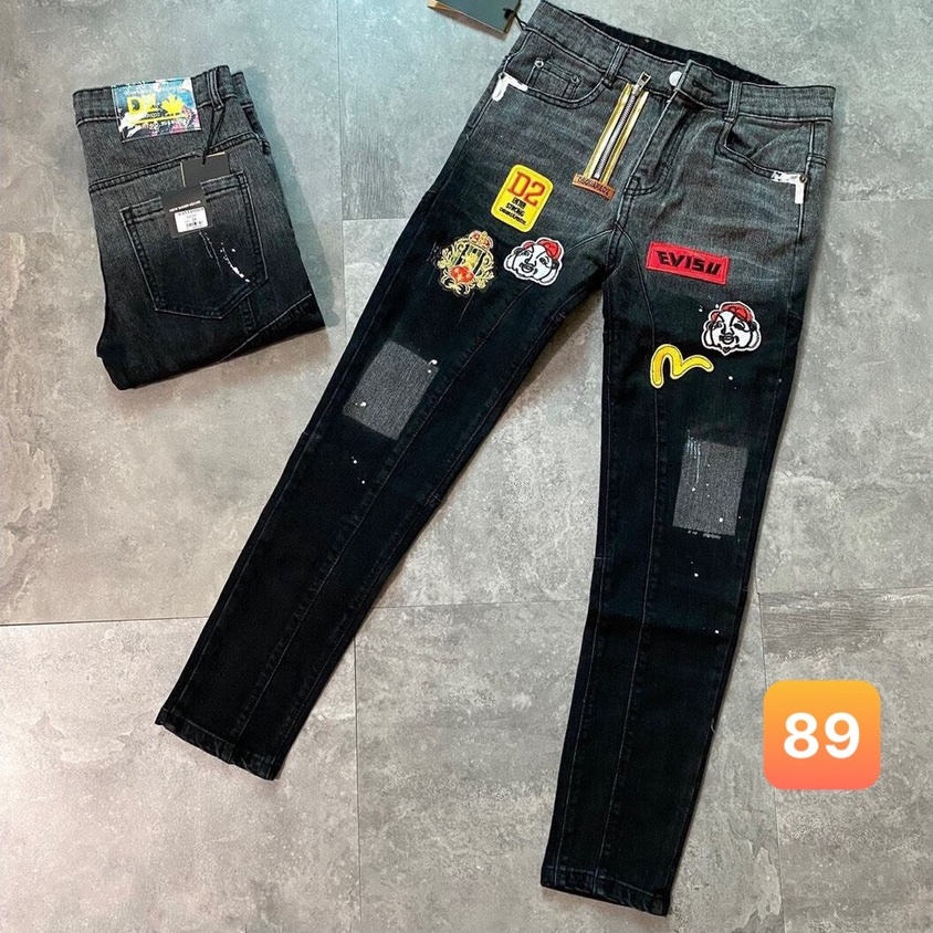 Quần jeans nam màu xám đen đậm không rách gối chất liệu bò jean cao cấp co dãn 4 chiều đẹp form rin skinny LAVADO38