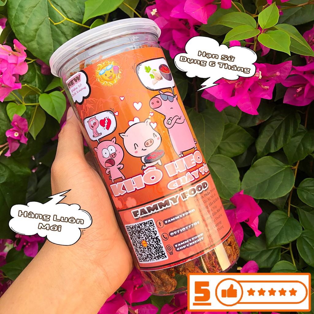 Khô heo, khô lợn cháy tỏi 300g FAMMY, đồ ăn vặt Đà Lạt vừa rẻ vừa ngon | BigBuy360 - bigbuy360.vn