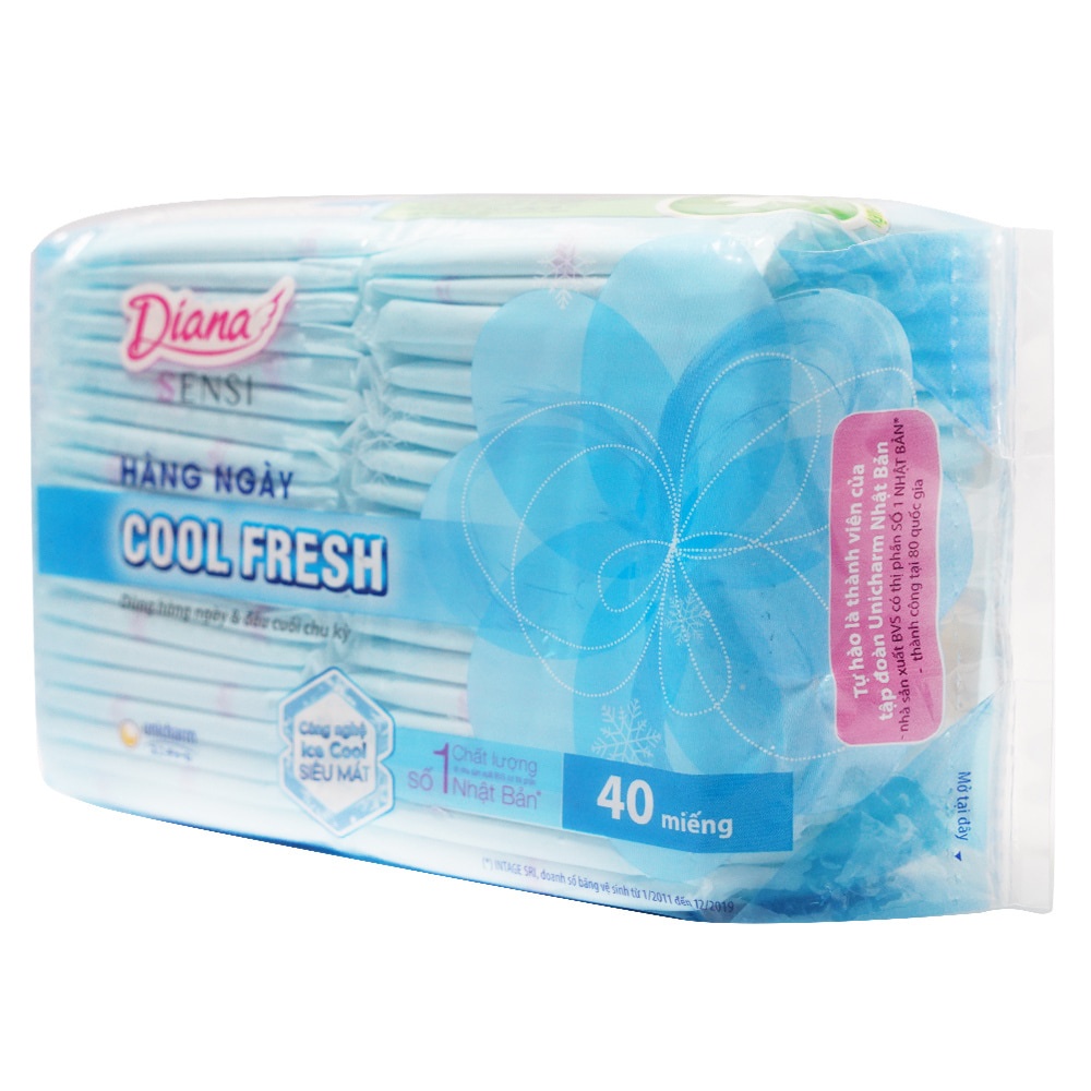 Băng Vệ Sinh Diana Sensi Cool Fresh Hằng Ngày 40 Miếng