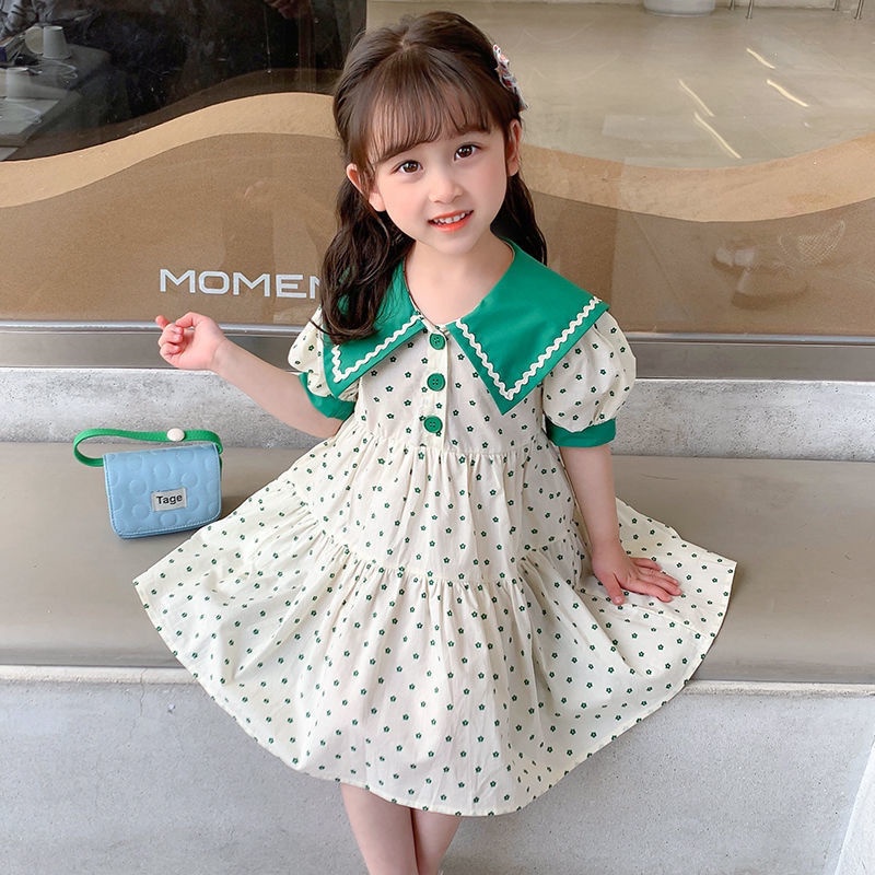 Đầm Tay Ngắn In Hoa Phong Cách Hàn Quốc Mới Năm 2022