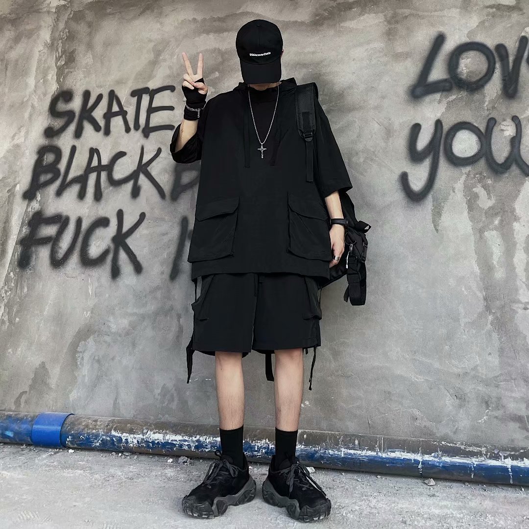 Set Quần Short Và Áo Hoodie Phong Cách Hàn Quốc Cho Nam | BigBuy360 - bigbuy360.vn