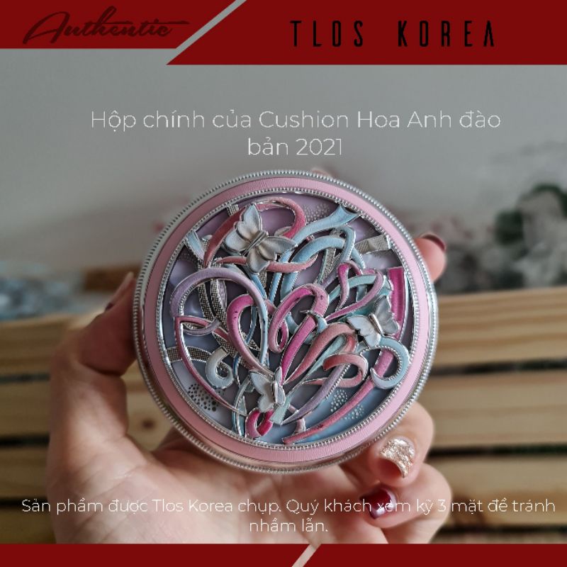 [Tách sét] hộp chính phấn nước Whoo Hoa Anh Đào Whoo Seol Radiant White Moisture Glow Cushion Foundation Tông 21/23