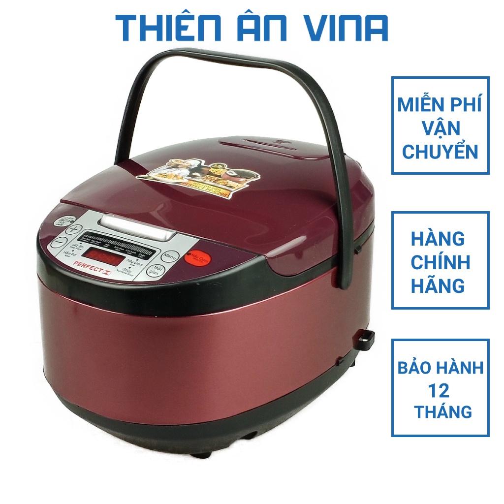 Nồi cơm điện tử đa năng Perfect PF-C208 dung tích lòng nồi 1.8L công suất 900W - Hàng chính hãng bảo hành 12 tháng