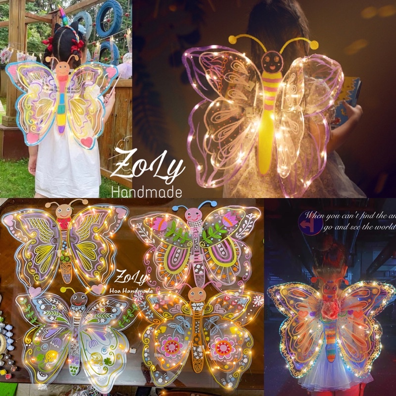 Đồ chơi Trung Thu, quà sinh nhật, quà 1/6 cho bé gái - Cánh thiên thần phát sáng