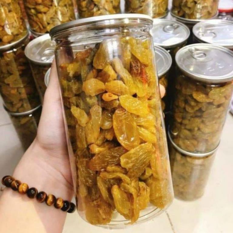 Nho Lion Vàng Sấy Dẻo Không Đường lon 500gr [Có Bán Sỉ], [Loại Đặc Biệt] Hàng ngon nhà làm