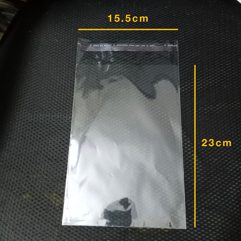 15 cái bọc túi dán kín cỡ 15.5 x 23 cm kèm mép dán