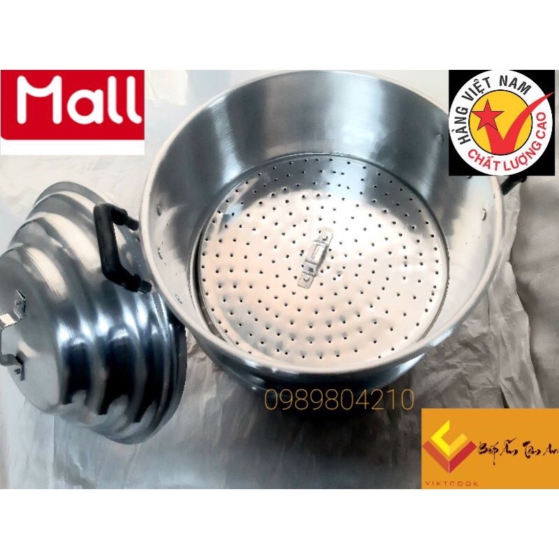 Chõ nhôm hấp xôi Mạnh Hùng đủ size 20,22,24,28,28,30,32,chõ đồ xôi hấp bánh ,chõ nhôm bóng sáng hàng dày dặn